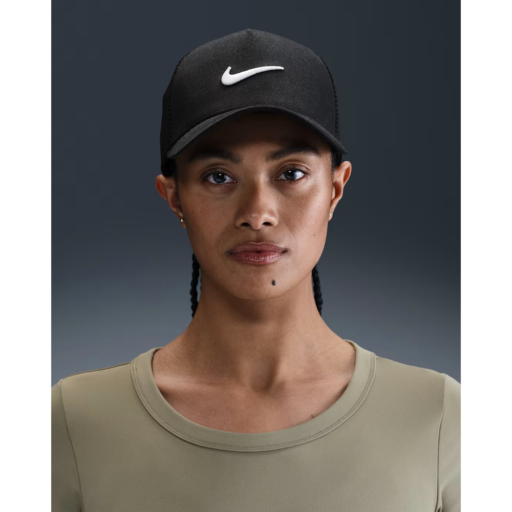 Nike Hat Rise Cap Snapback M/L Black Structured Trucker Adult Unisex II1314 010 - Picture 4 of 11